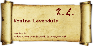 Kosina Levendula névjegykártya